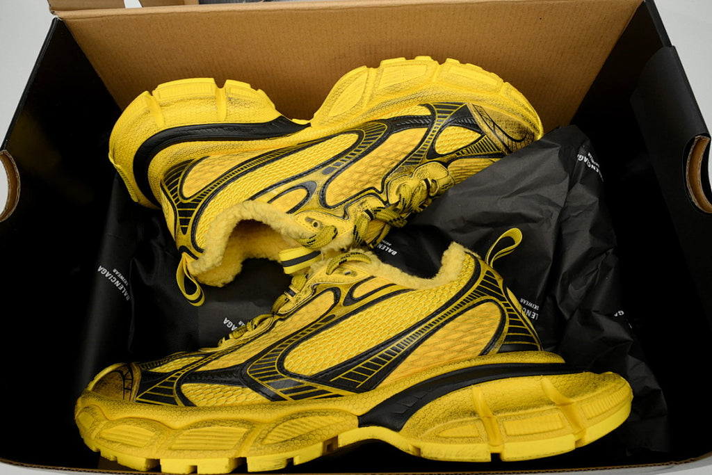 Balenciaga Runner Sneaker Yellow Ice Velvet