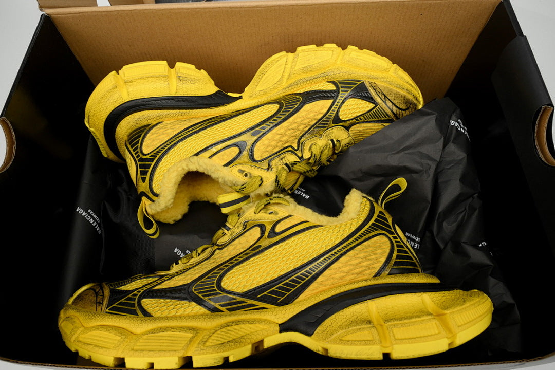 Balenciaga Runner Sneaker Yellow Ice Velvet