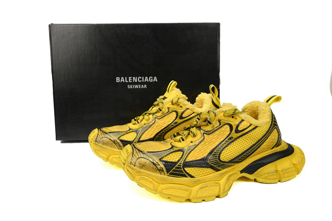 Balenciaga Runner Sneaker Yellow Ice Velvet