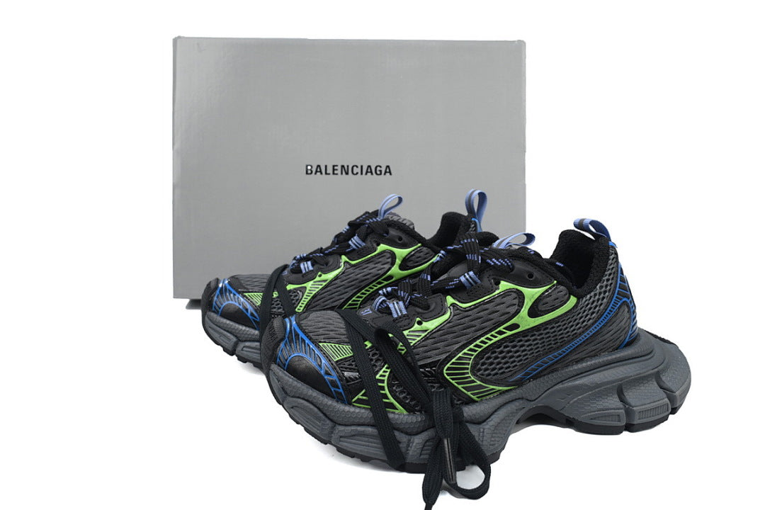 Balenciaga Runner Sneaker Black Blue Green