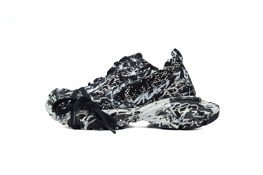 Balenciaga Runner Sneaker Luminous Black Graffiti