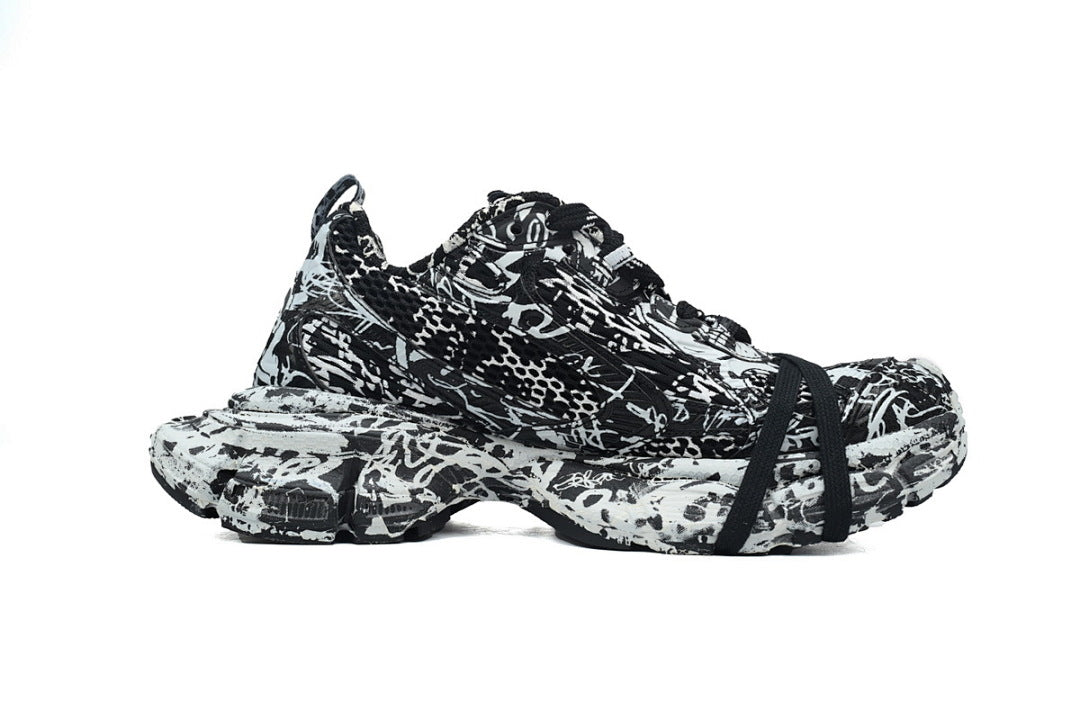 Balenciaga Runner Sneaker Luminous Black Graffiti