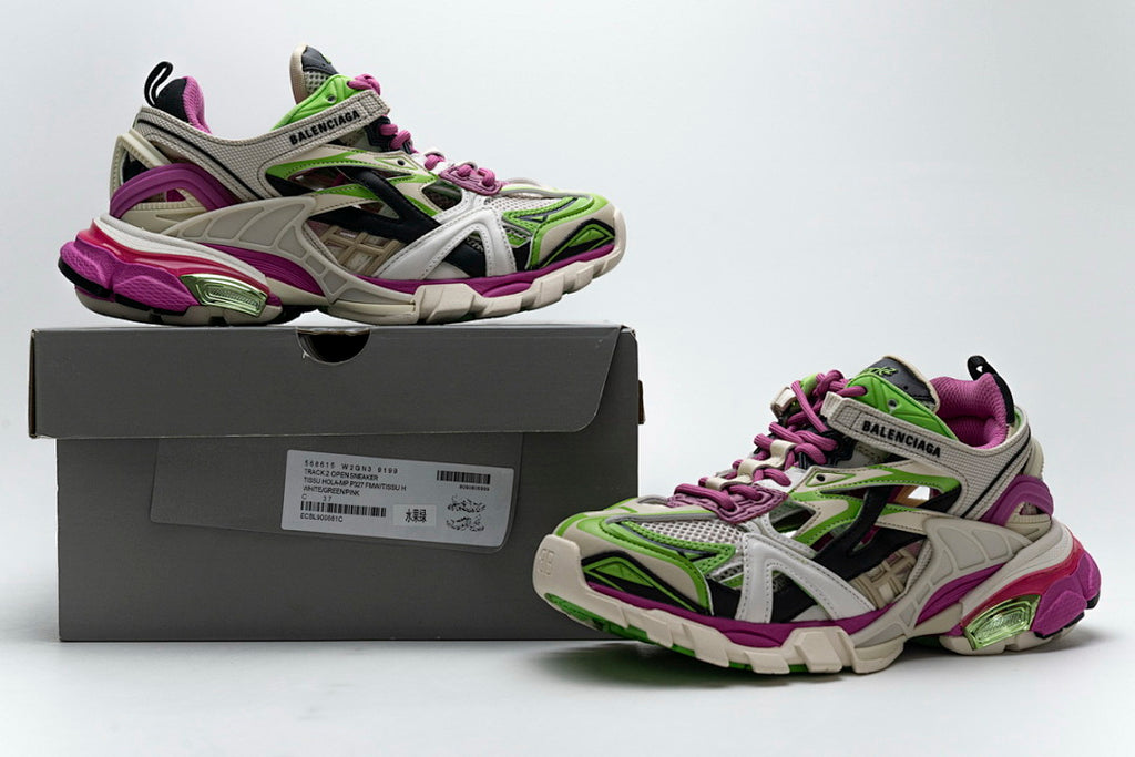 Balenciaga Track 2 Sneaker  White Green Pink