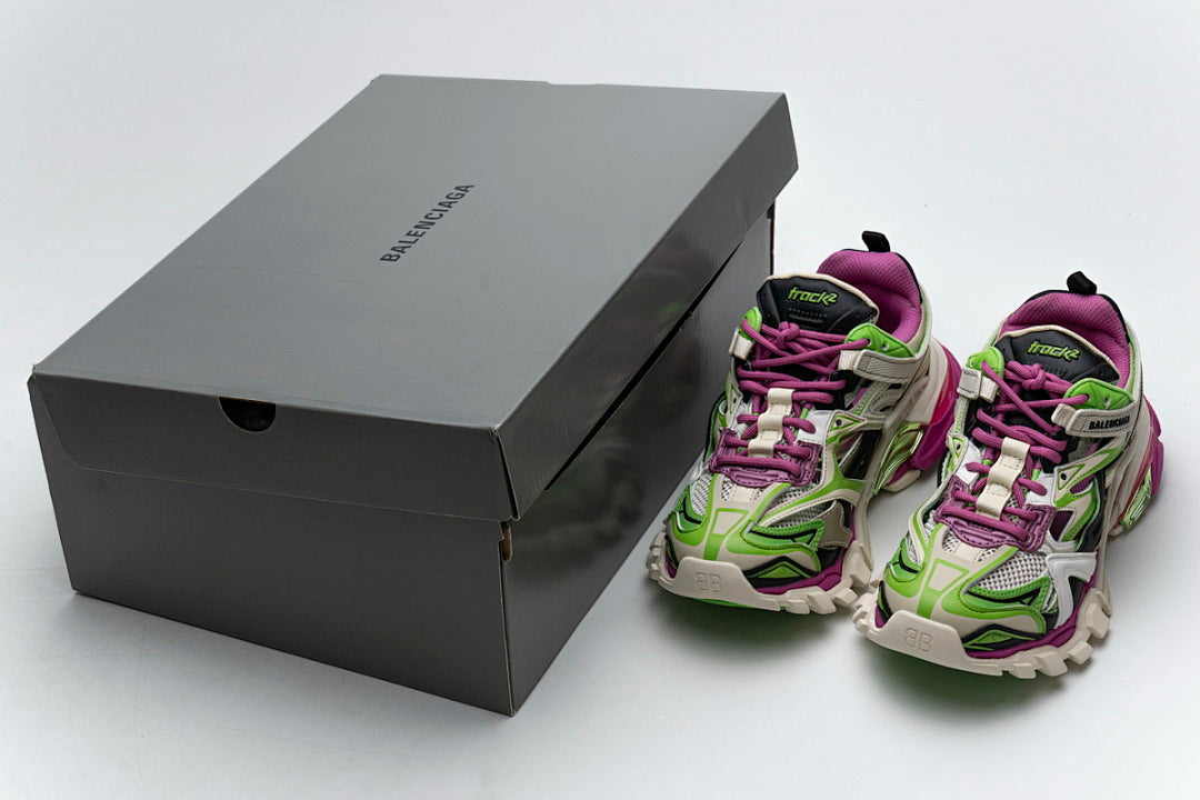 Balenciaga Track 2 Sneaker  White Green Pink