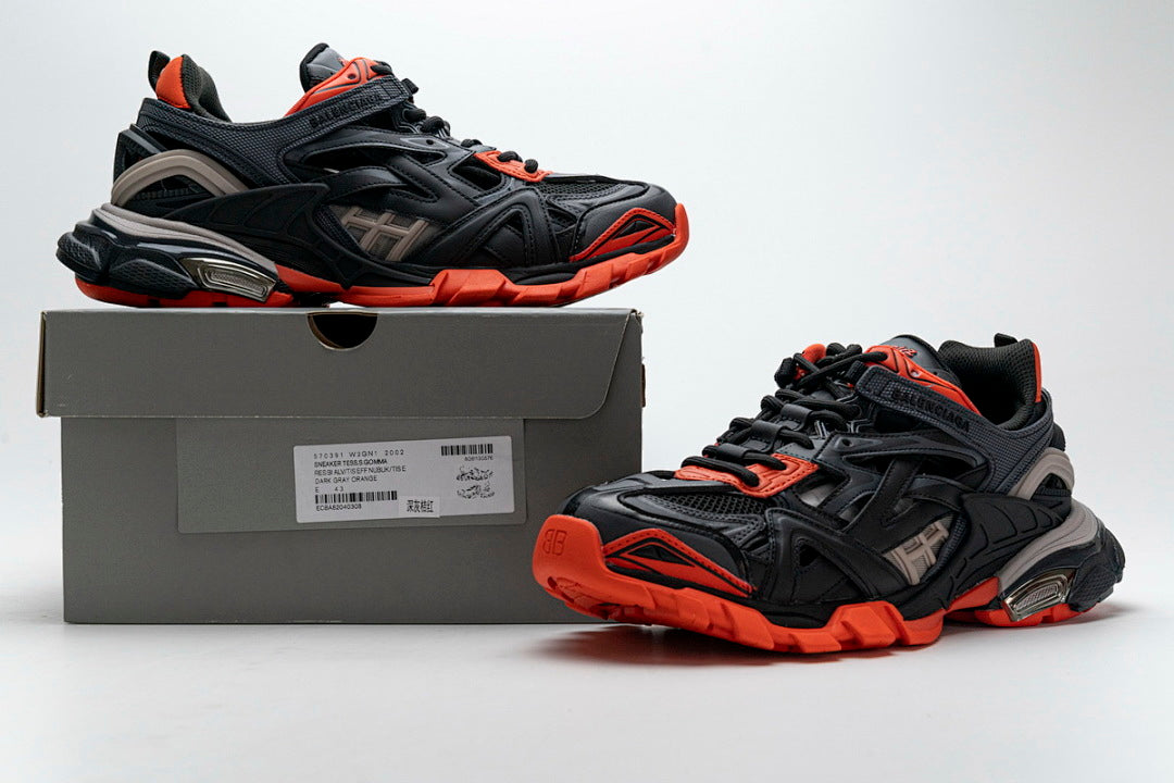 Balenciaga Track 2 Sneaker Dark Grey Orange