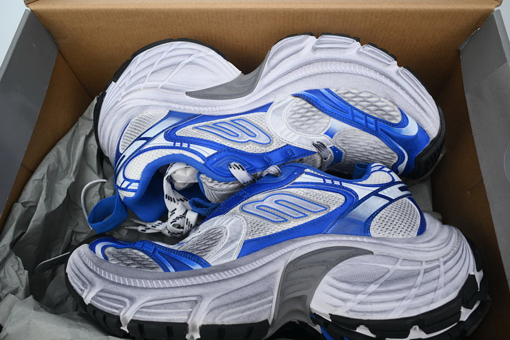 Balenciaga Runner Sneaker White Silver Blue
