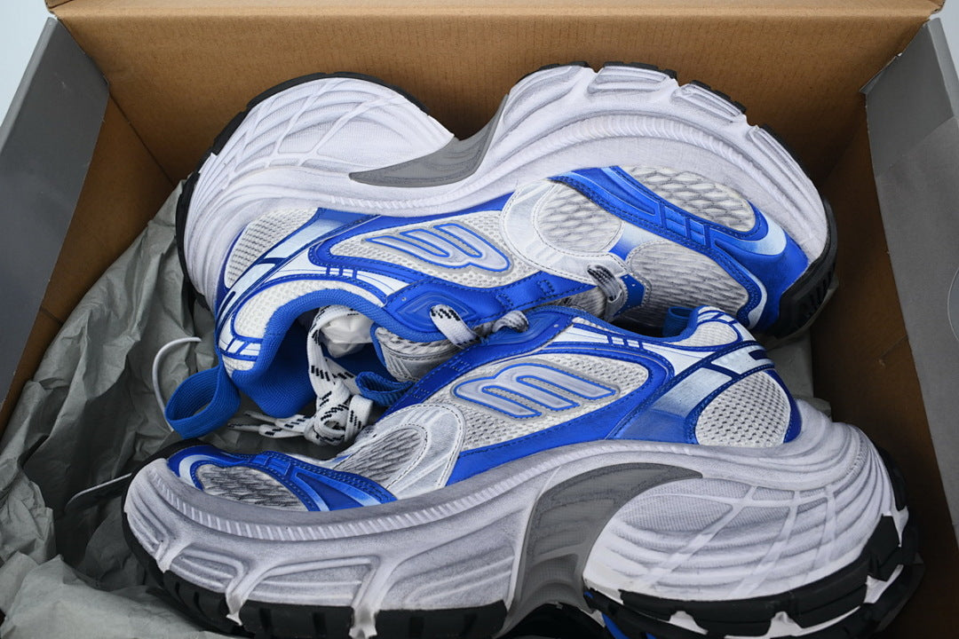 Balenciaga Runner Sneaker White Silver Blue