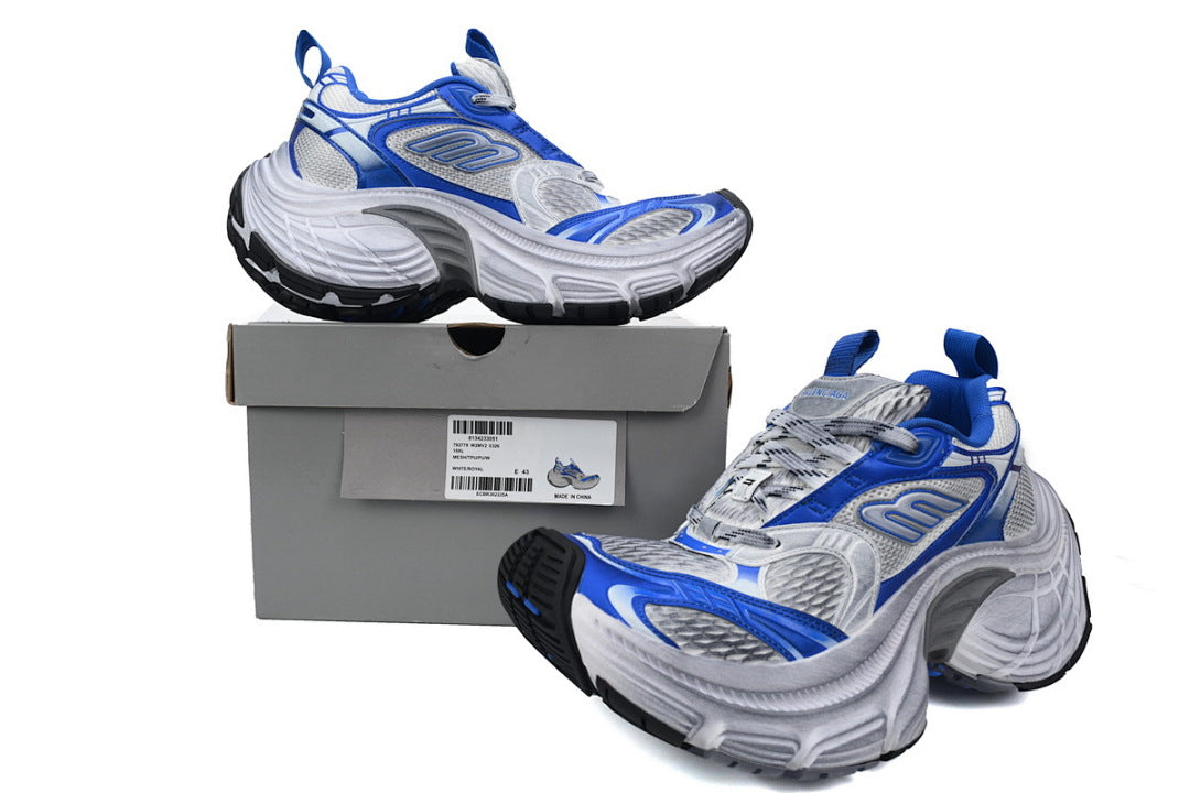 Balenciaga Runner Sneaker White Silver Blue