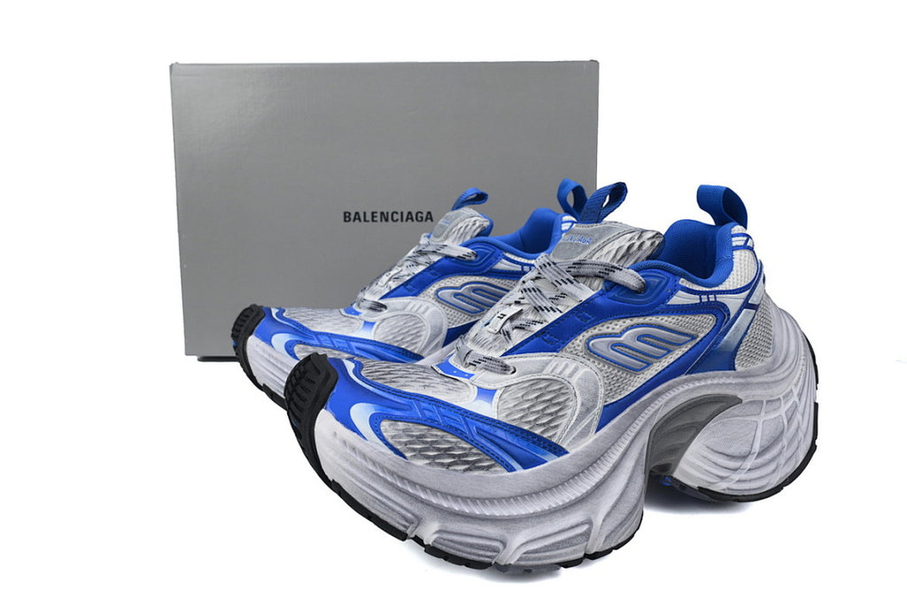 Balenciaga Runner Sneaker White Silver Blue