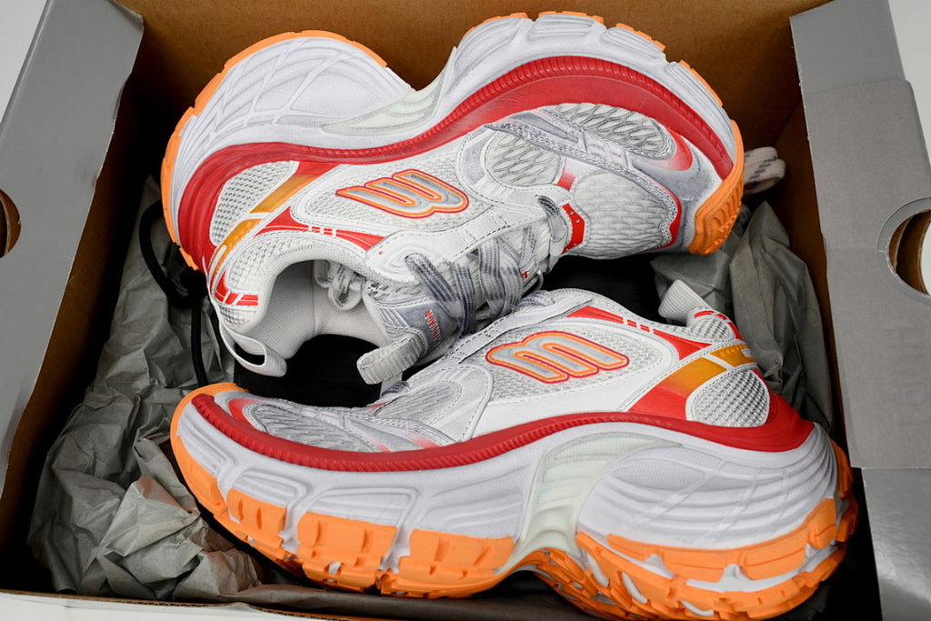 Balenciaga Runner Sneaker White Gray Black White Orange