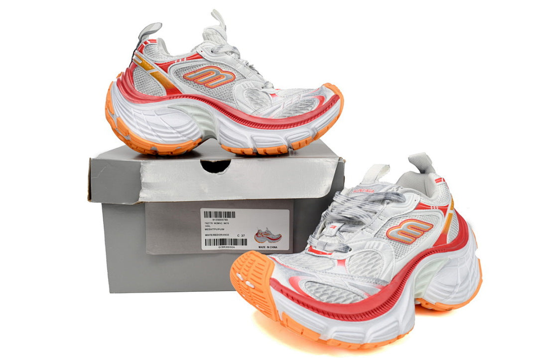 Balenciaga Runner Sneaker White Gray Black White Orange