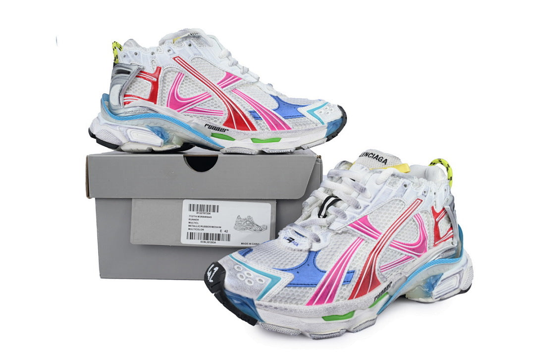 Balenciaga Runner Sneaker 'White Multi-Color'