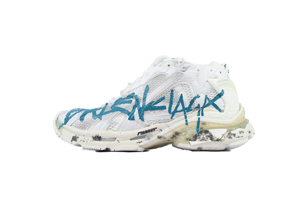 Balenciaga Runner Sneaker 'Graffiti - White Blue'