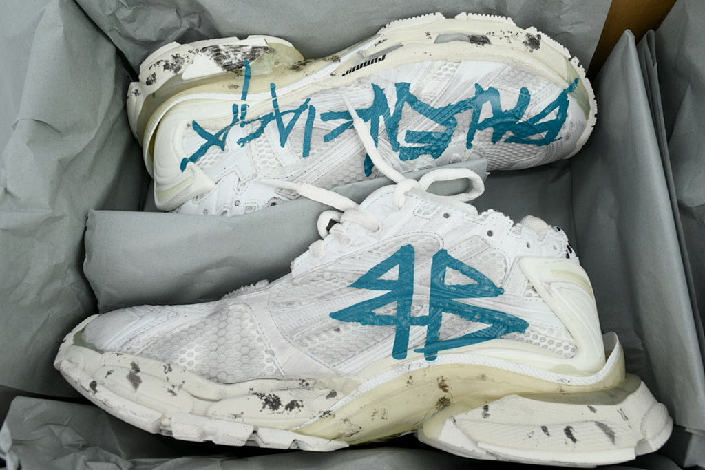 Balenciaga Runner Sneaker 'Graffiti - White Blue'