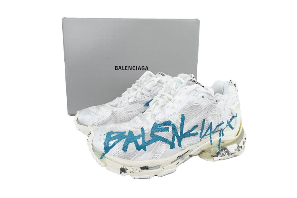 Balenciaga Runner Sneaker 'Graffiti - White Blue'