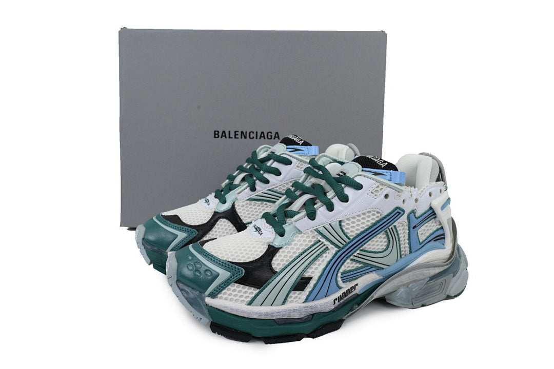 Balenciaga Runner Sneaker 'White Green Blue'