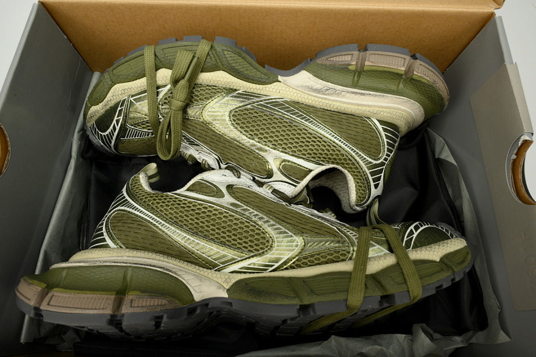 Balenciaga Runner Sneaker Black Military Green