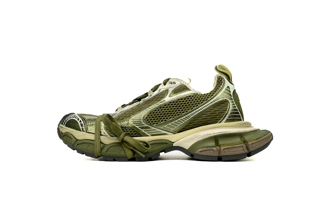 Balenciaga Runner Sneaker Black Military Green