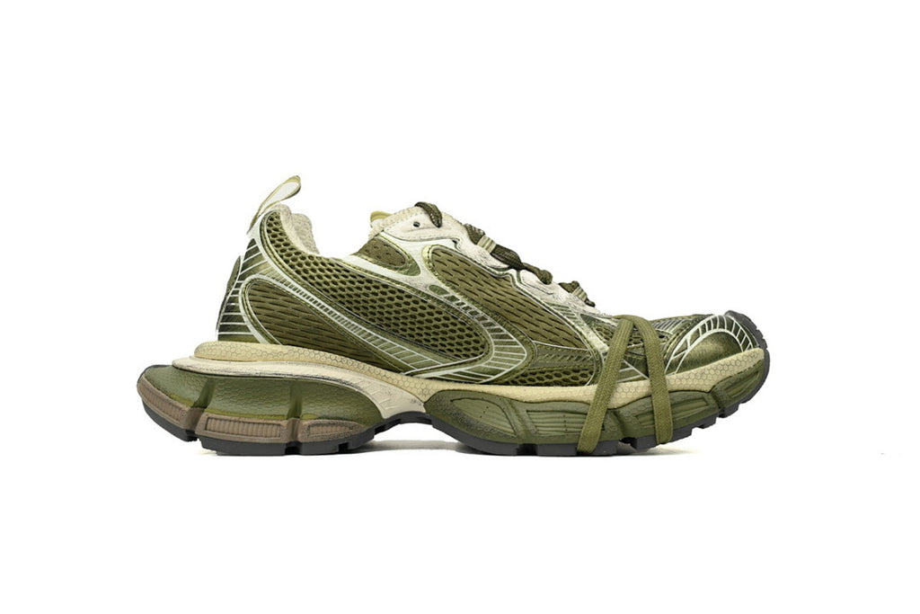 Balenciaga Runner Sneaker Black Military Green