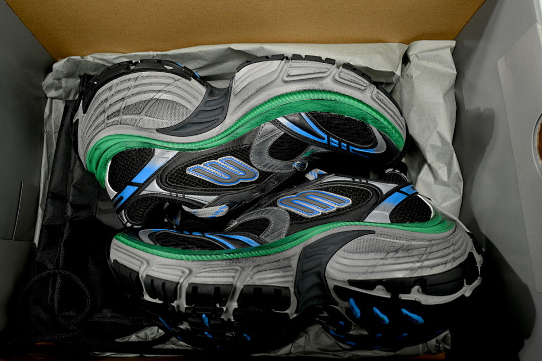 Balenciaga Runner Sneaker Black Gray Blue