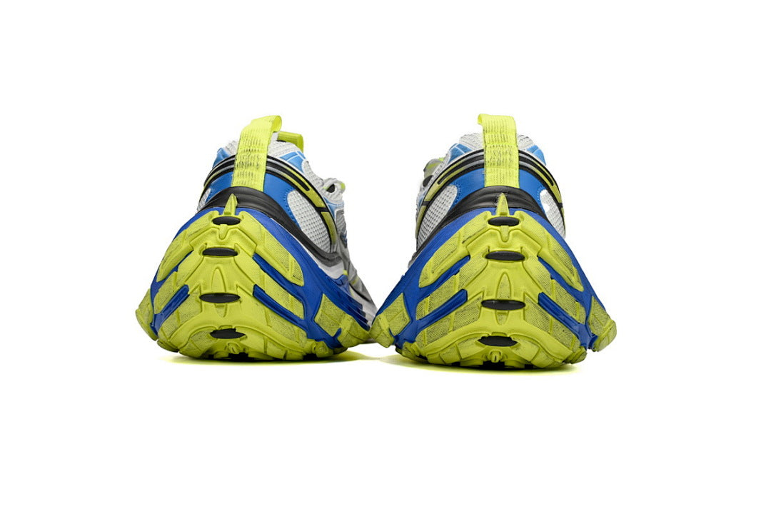 Balenciaga Runner Sneaker White Gray Black White Blue Fluorescent Green