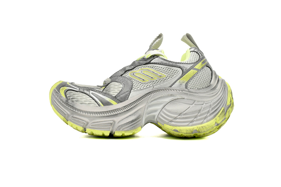 Balenciaga Runner Sneaker White and Black Green gray