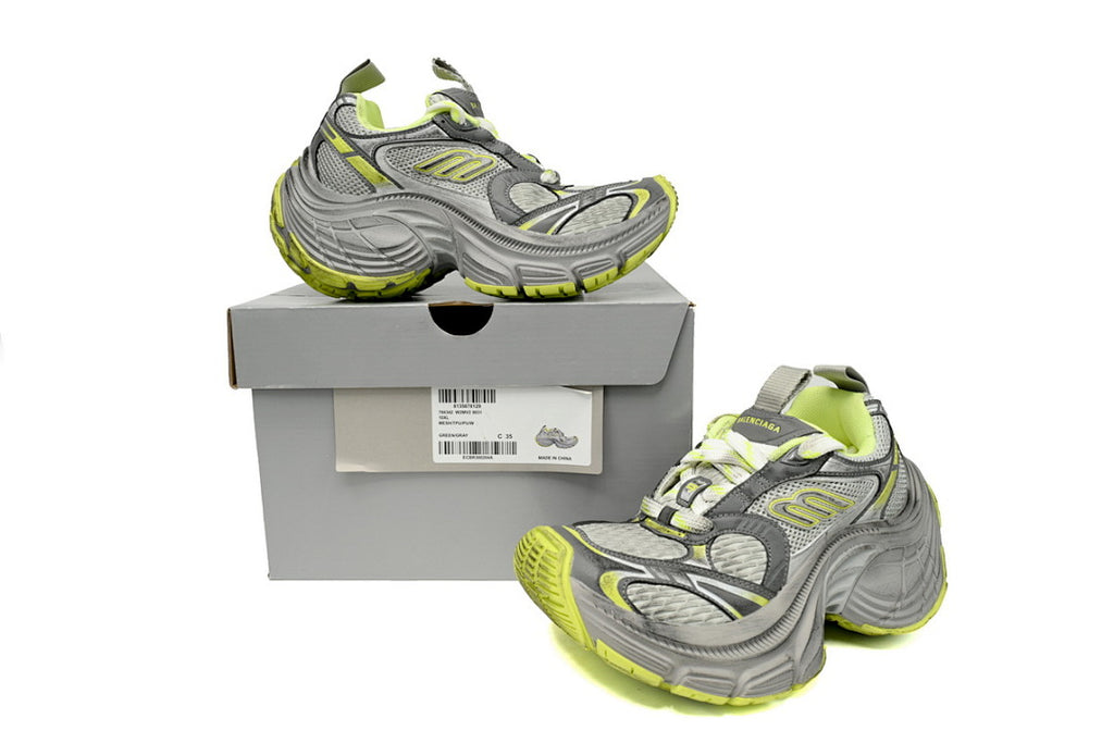 Balenciaga Runner Sneaker White and Black Green gray