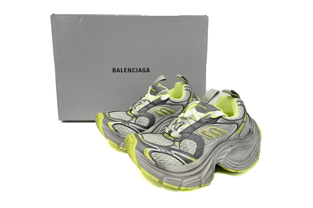 Balenciaga Runner Sneaker White and Black Green gray