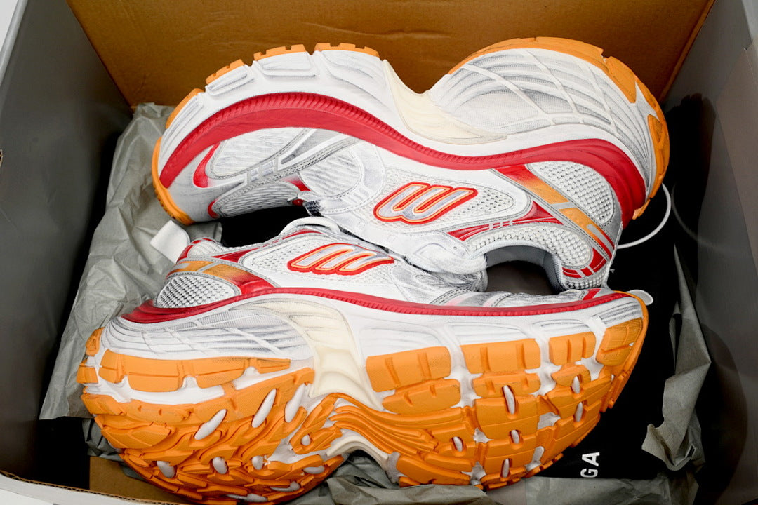 Balenciaga Runner Sneaker White Gray White Red