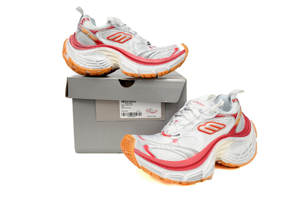 Balenciaga Runner Sneaker White Gray White Red