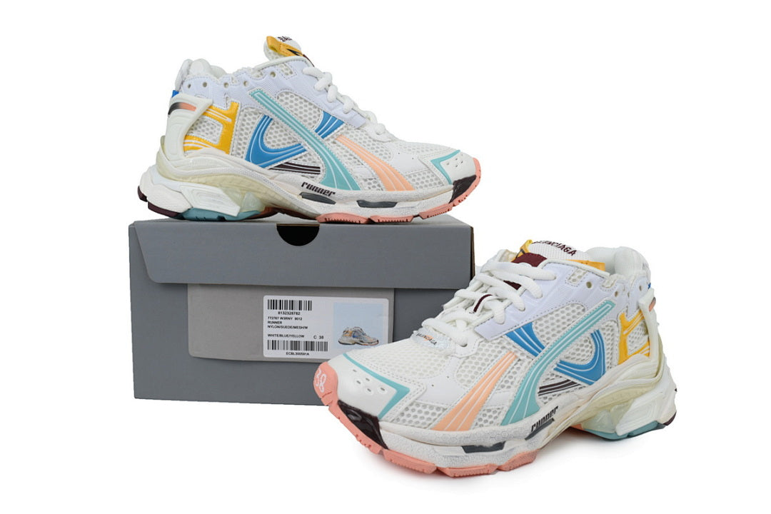 Balenciaga Runner Sneaker 'White Green Blue'