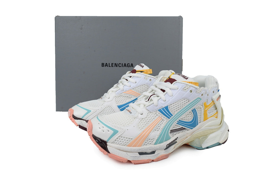 Balenciaga Runner Sneaker 'White Green Blue'
