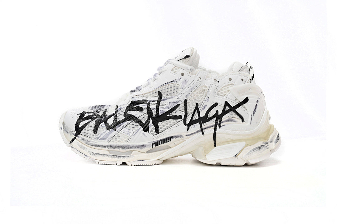 Balenciaga Runner White And Black Characters