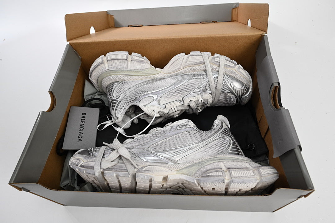Balenciaga Runner Sneaker Silver White