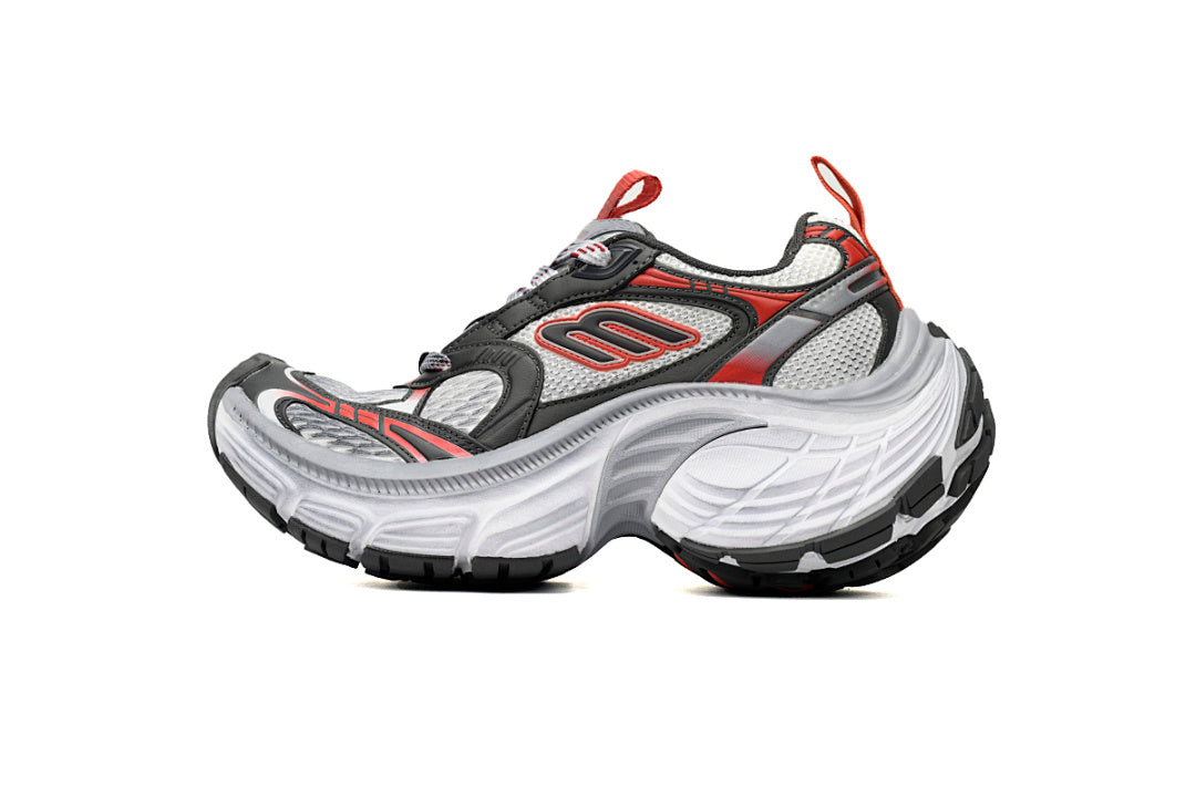 Balenciaga Runner Sneaker White Gray Black Grey Black Red